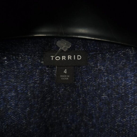 TORRID Longsleeve Knit Sweater Blue/ Black Lace Trim TORRID 4 - Picture 9 of 11